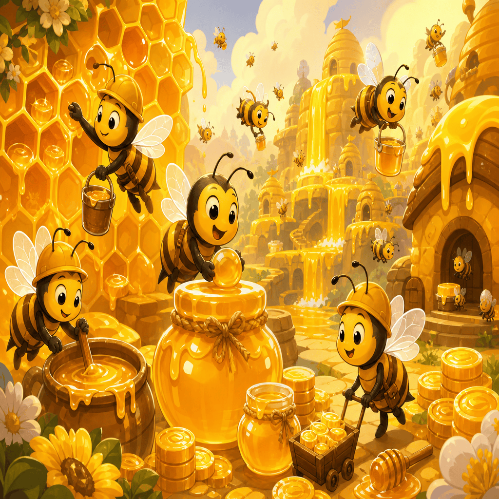 Honey economy illustration